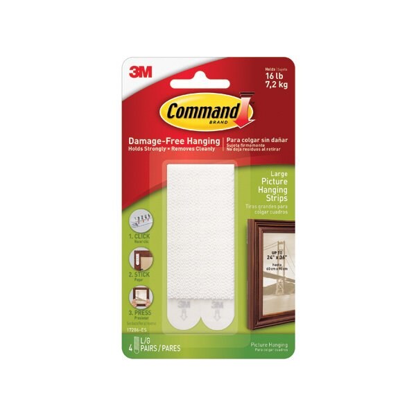 Bsc Preferred 3M 17206 Command Picture Hanging Strips - Large, 6PK - BUY00012206