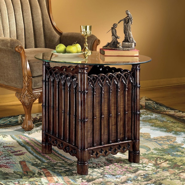 Design Toscano Rectangular 27 in W, 27 in L, 23 in H, Mahogany, Brown - AF504