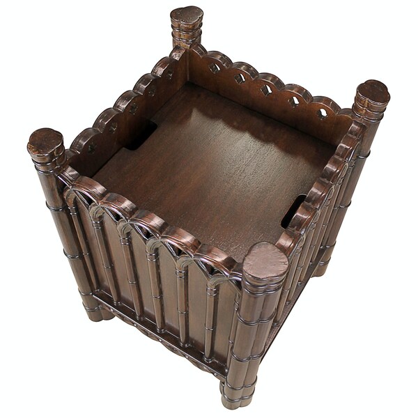 Design Toscano Rectangular 27 in W, 27 in L, 23 in H, Mahogany, Brown - AF504