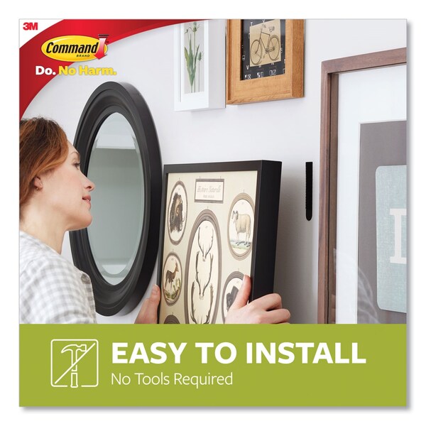 Command Picture Hanging Strips, Removable, Holds Up to 4 lbs per Pair, 0.75 x 3.65, Black, 4PK - 17206BLK