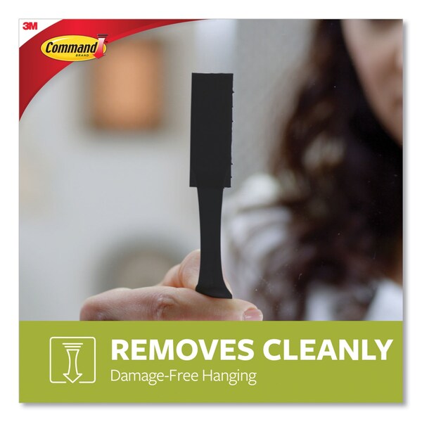 Command Picture Hanging Strips, Removable, Holds Up to 4 lbs per Pair, 0.75 x 3.65, Black, 4PK - 17206BLK