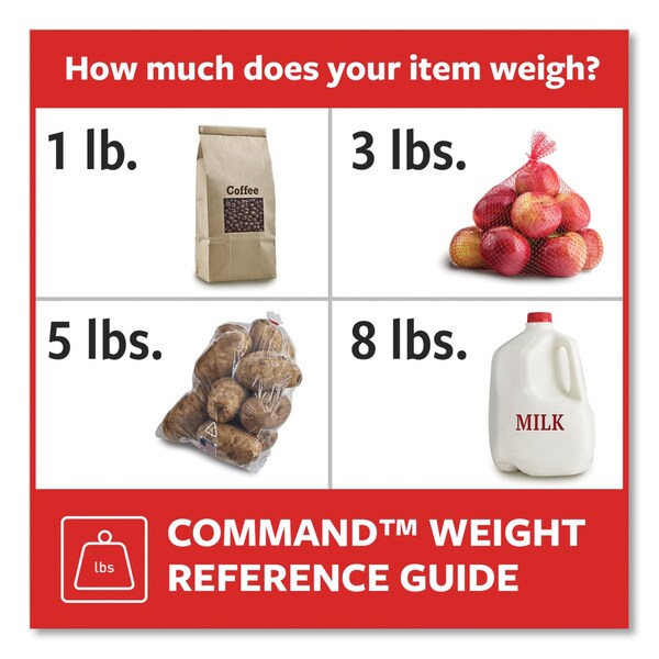 Command Picture Hanging Strips, Removable, Holds Up to 4 lbs per Pair, 0.75 x 3.65, Black, 4PK - 17206BLK