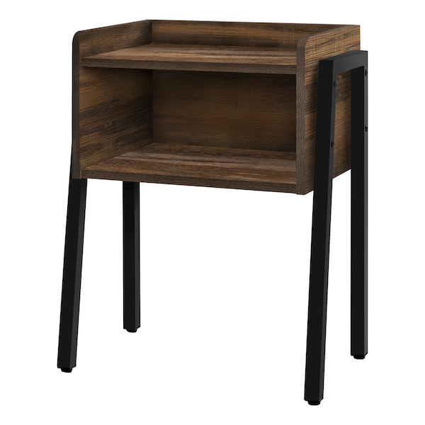 Monarch Specialties Accent Table - 23"H / Brown Reclaimed-Look / Black Metal - I 3583