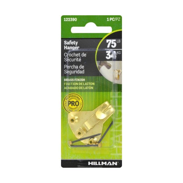 Hillman HILLMAN Brass-Plated Gold Professional Picture Hanger 75 lb 1 pk - 122390