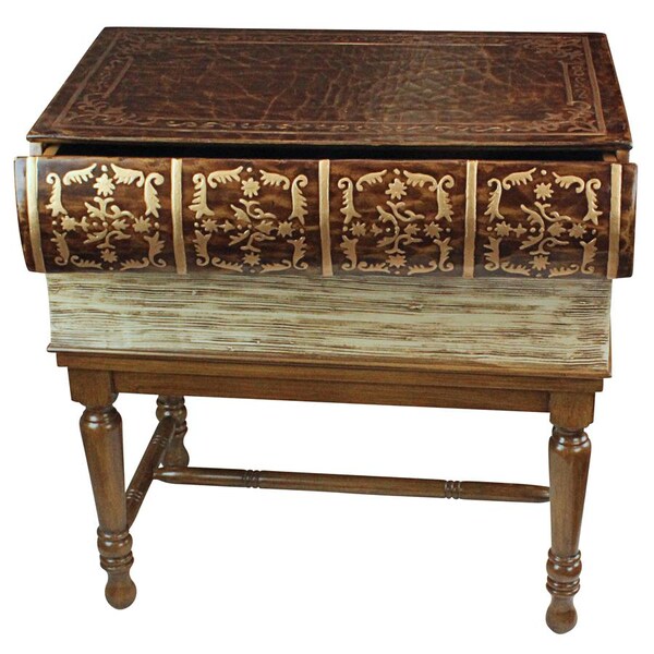 Design Toscano Stacked Books of Shakespeare Wooden Book Side Table - OA946