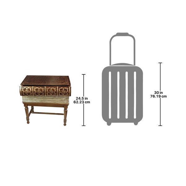 Design Toscano Stacked Books of Shakespeare Wooden Book Side Table - OA946