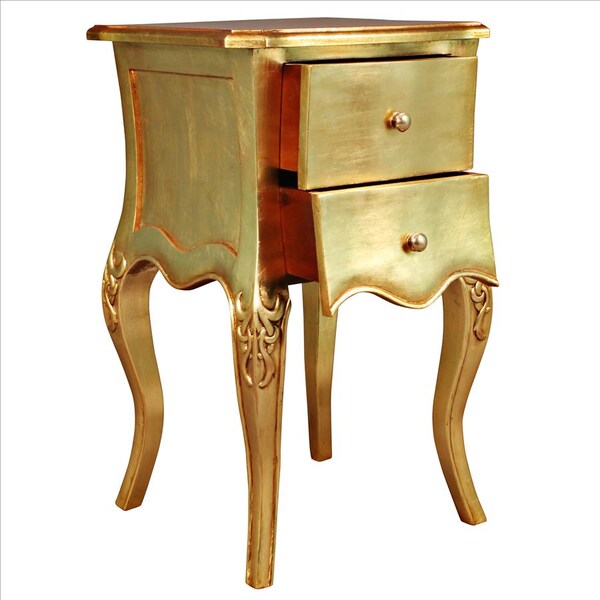 Design Toscano Hayworth Gilded Mahogany Side Table, PK 2 - AF957658