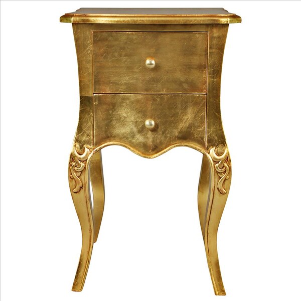 Design Toscano Hayworth Gilded Mahogany Side Table, PK 2 - AF957658