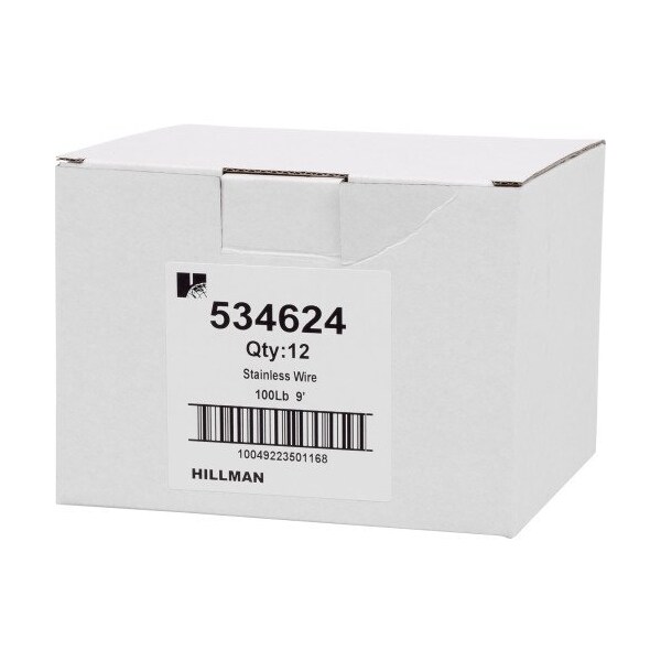 Hillman HILLMAN OOK Silver Picture Wire 100 lb 1 pk - 534624