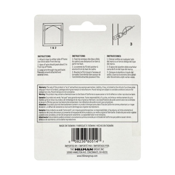 Hillman HILLMAN Plastic Coated Silver Picture Wire 30 lb 1 pk - 121109