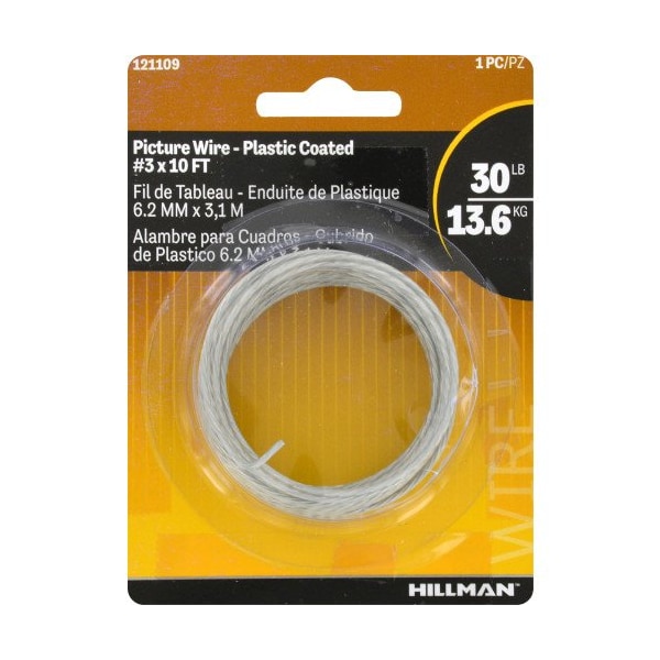 Hillman HILLMAN Plastic Coated Silver Picture Wire 30 lb 1 pk - 121109