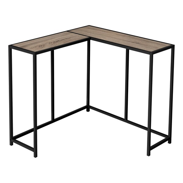Monarch Specialties Accent Table, Console, Entryway, Narrow, Corner, Living Room, Bedroom, Metal, Laminate, Brown, Black - I 2155