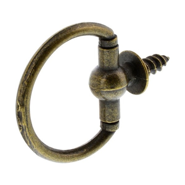 Hillman HILLMAN Antique Gold Round Ring Hanger 2 pk - 122214
