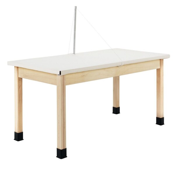Diversified Spaces Rectangle Table, Clay Wedging, 60" W, 62" L, 30" H, ChemGuard Laminate, Black - WT7142M30N