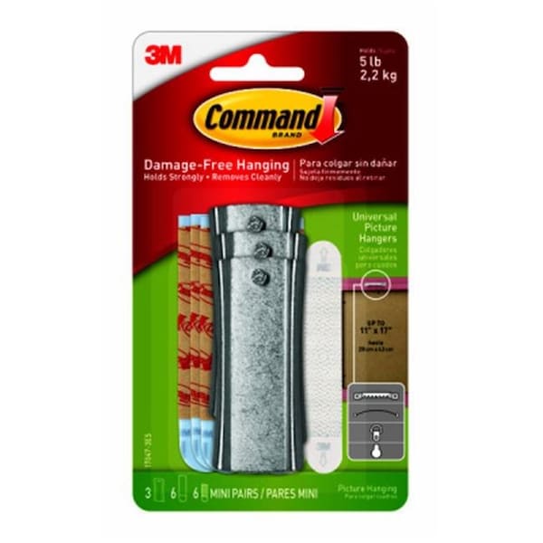 Palacedesigns Command Picture Hangers Hooks; Pack of 3 - PA843805