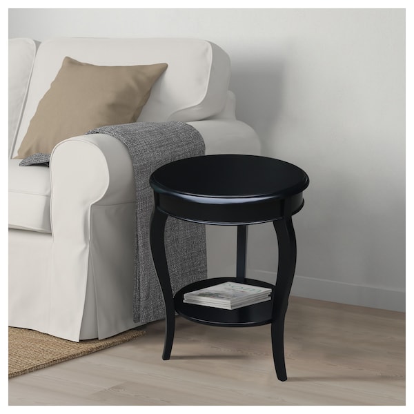 International Concepts Round Cambria  End Table, 18 in W, 18 in L, 24 in H, Wood, Black - OT46-18R-18