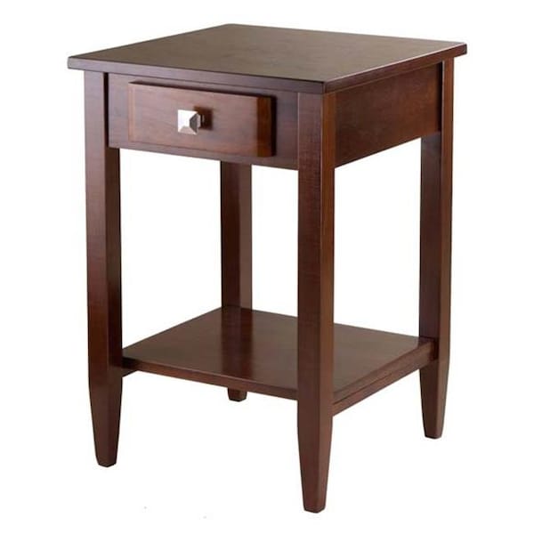 Winsome Trading Winsome Trading 94118 Richmond End Table Tapered Leg - Antique Walnut - 94118