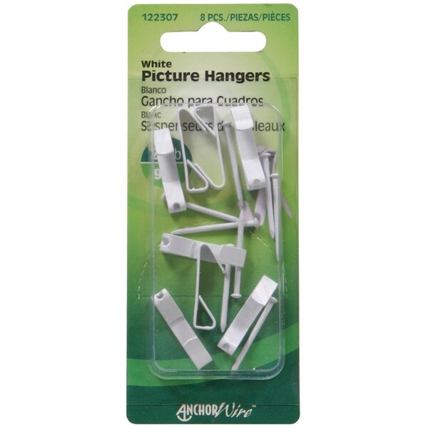 Aceds 20 lbs Picture Hanger  White, 80PK - 5331988
