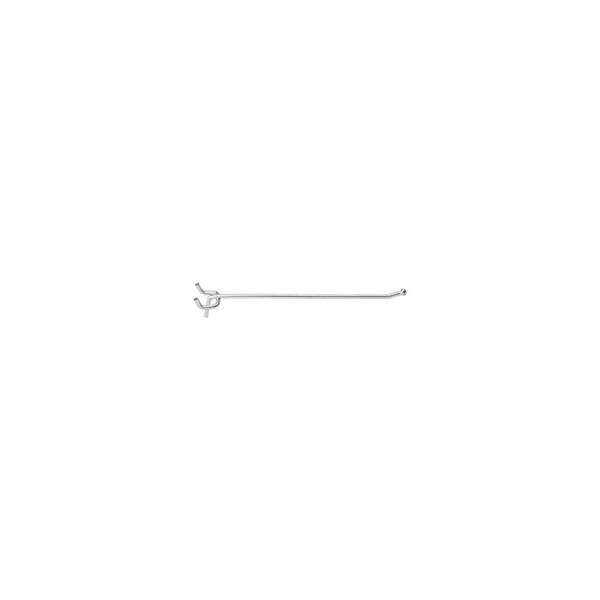 National Hardware Pegboard Single Angle Hook, Galvanized Steel, Fits 1/4 In., Board 8 In. - N235-017