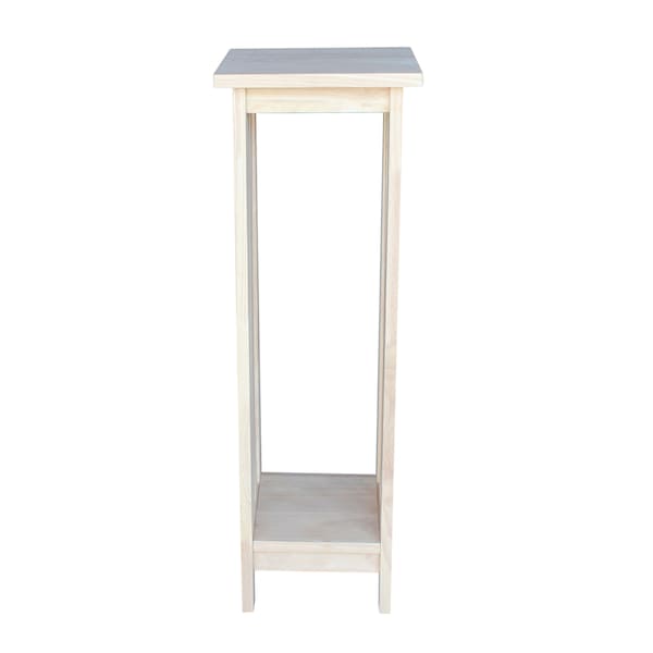 International Concepts Rectangle 36 in Mission Plant Stand, 12 in W, 12 in L, 36 in H, Wood, Unfinished - 3069