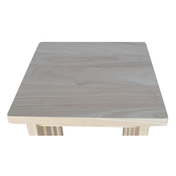 International Concepts Rectangle 36 in Mission Plant Stand, 12 in W, 12 in L, 36 in H, Wood, Unfinished - 3069
