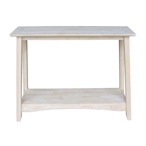 International Concepts Rectangle Bombay Console Table, 39 in W, 14 in L, 30 in H, Wood, Unfinished - OT-4S