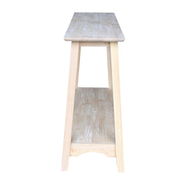 International Concepts Rectangle Bombay Console Table, 39 in W, 14 in L, 30 in H, Wood, Unfinished - OT-4S