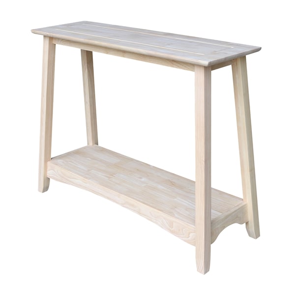 International Concepts Rectangle Bombay Console Table, 39 in W, 14 in L, 30 in H, Wood, Unfinished - OT-4S