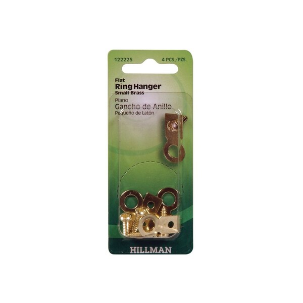 Hillman Ring Hanger AnchorWire Brass-Plated Small 1 lb Brass-Plated, 4PK - 122225