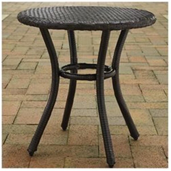 Modern Marketing Concepts Modern Marketing Concepts CO7217-BR Palm Harbor Outdoor Wicker Round Side Table; Brown - CO7217-BR