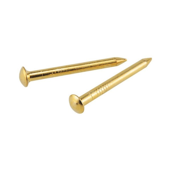 Ook Hillman OOK Brass-Plated Hardwall Picture Hanging Nails 15 lb 10 pk - 533706