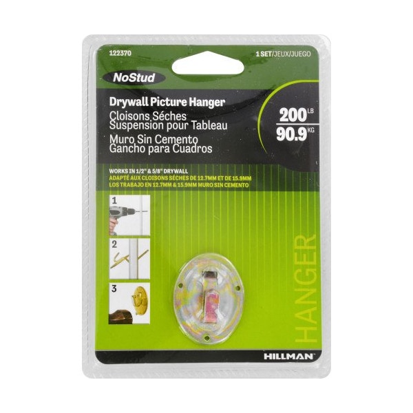 Hillman HILLMAN Zinc Drywall Picture Hanger 200 lb 1 pk - 122370