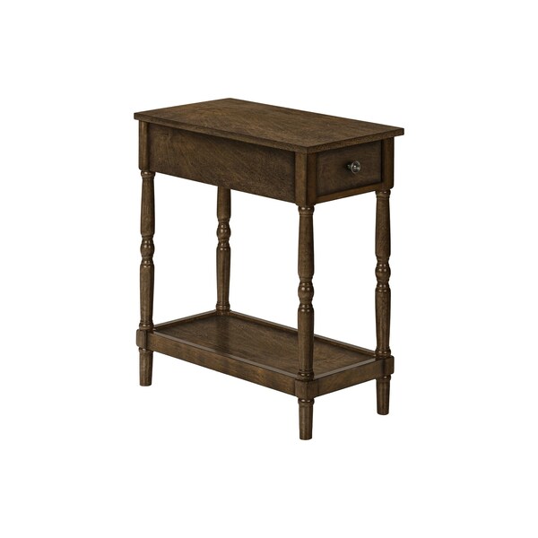 Monarch Specialties Rectangle 2 Tier Accent Side Table, 25 in W, 11.75 in L, 21.75 in H - I 3957
