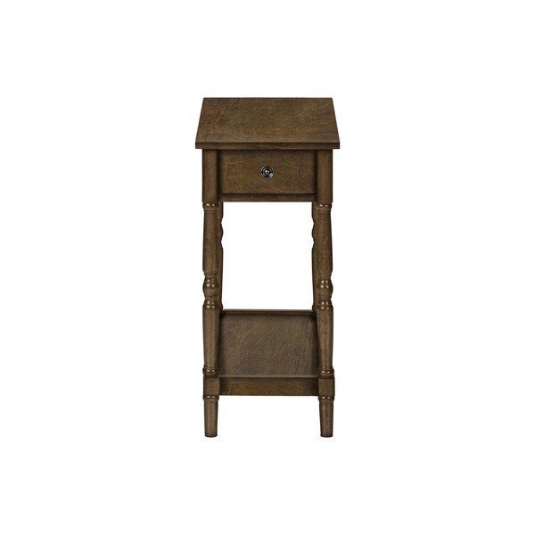 Monarch Specialties Rectangle 2 Tier Accent Side Table, 25 in W, 11.75 in L, 21.75 in H - I 3957
