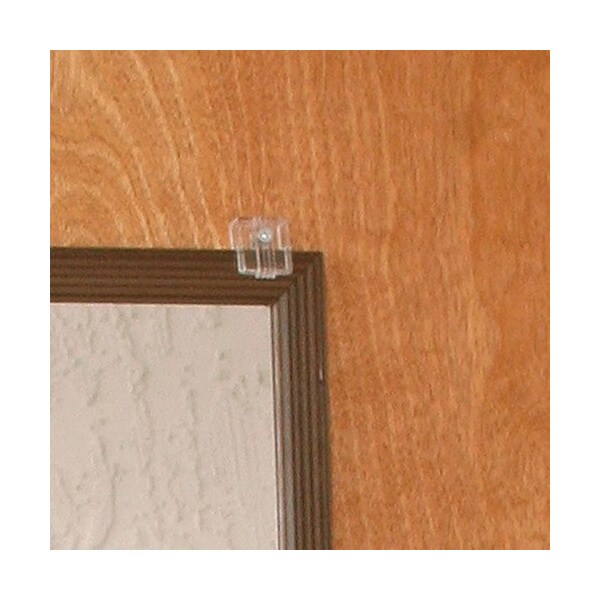Hillman HILLMAN Plastic Coated Heavy Duty Mirror Holder Kit 20 lb 4 pk - 122201