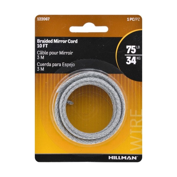 Hillman HILLMAN Galvanized Silver Picture Hanging Cord 75 lb 1 pk - 122067