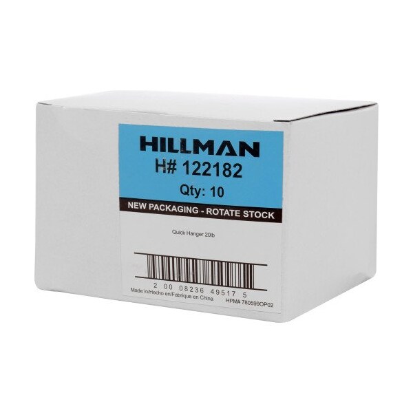 Hillman HILLMAN Brass-Plated One Piece Quick Hanger 20 lb 5 pk - 122182