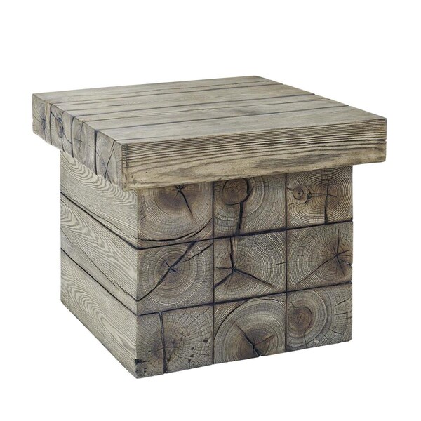 Modway Furniture Manteo Rustic Coastal Outdoor Patio Side Table, Light Gray - EEI-3562-LGR