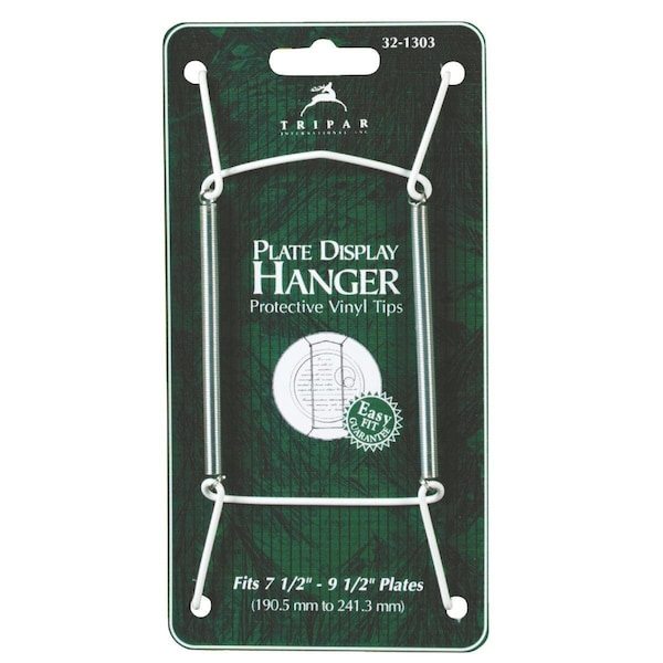 Tripar 7 In. to 9 In. White Vinyl Plate Hanger - 32-1303