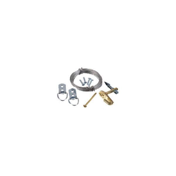 Hillman Picture Hook Kit MegaHook Brass-Plated Silver Heavy Duty 100 lb Brass-Plated - 122411