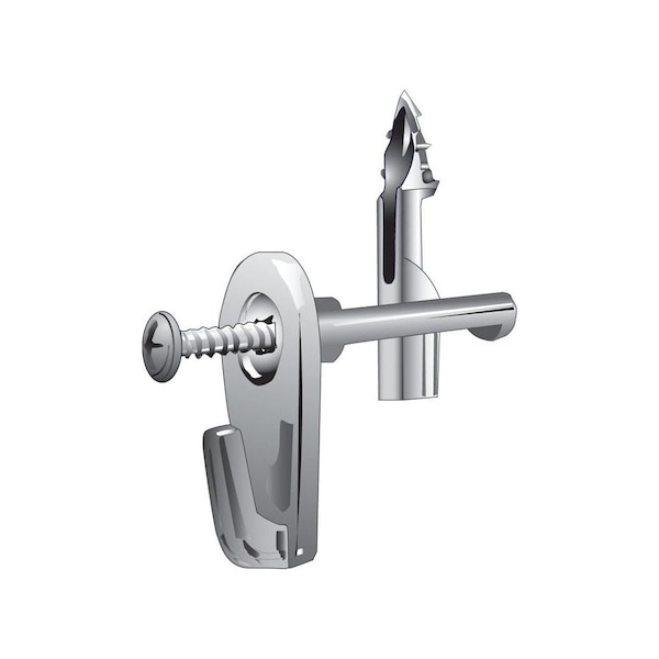Hillman Picture Hook Kit MegaHook Brass-Plated Silver Heavy Duty 100 lb Brass-Plated - 122411