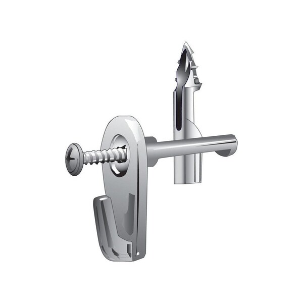 Hillman Picture Hook Kit MegaHook Brass-Plated Silver Heavy Duty 100 lb Brass-Plated - 122411