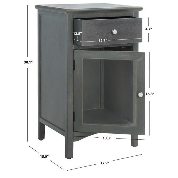 Safavieh Ziva End Table- French Grey - 30.1 x 15 x 17.9 in. - AMH6630A