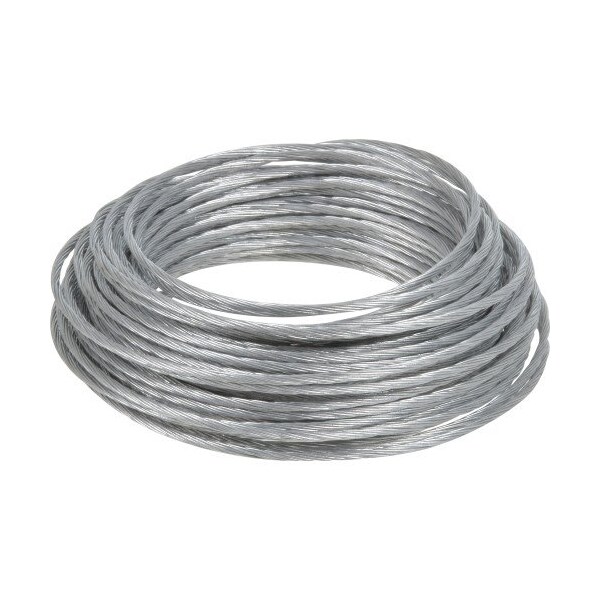 Hillman HILLMAN Steel-Plated Silver Braided Picture Wire 20 lb 1 pk - 121106