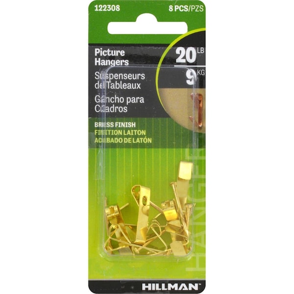 Aceds 20 lbs Picture Hanger  Brass, 80PK - 5329909