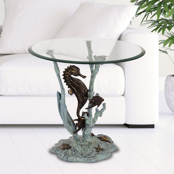Fixturesfirst 21 x 22 x 22 in. Seahorse End Table - FI3184400