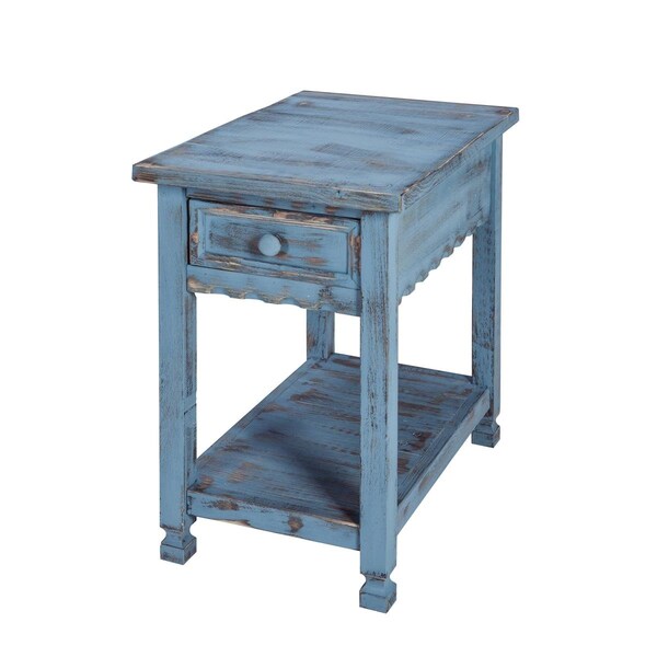 Kd Cama De Bebe Country Cottage Chairside Table Blue Antique - KD3239671