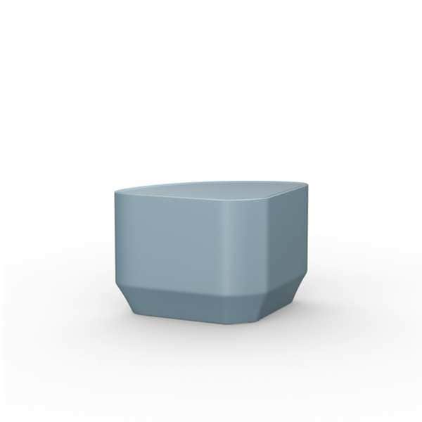 Cortech Rectangle End Table, 27 in W, 19 in L, 16 1/2 in H, Polyethylene, Blue Gray - 484BG