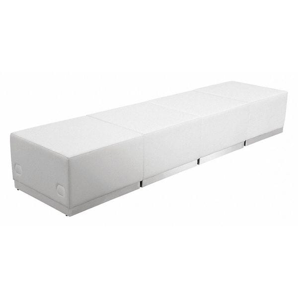 Flash Furniture 4 pcs. Living Room Set, 25-1/4" to 25-1/2" x 16", Upholstery Color: White - ZB-803-540-SET-WH-GG