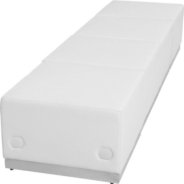 Flash Furniture 4 pcs. Living Room Set, 25-1/4" to 25-1/2" x 16", Upholstery Color: White - ZB-803-540-SET-WH-GG